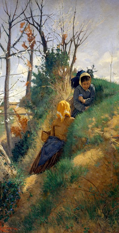 Pastorale scène door Niccolo Cannicci