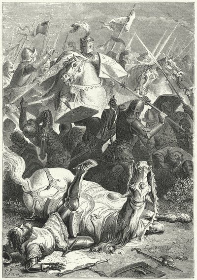Gevangenneming van de zwaar gewonde markgraaf Ezzelino III da Romano bij de Slag bij Torricella door Niccolo Sanesi