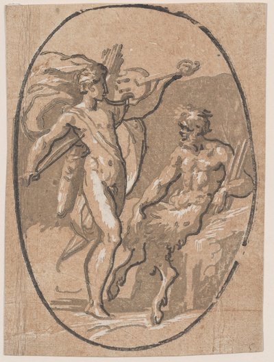 De wedstrijd tussen Apollo en Marsyas, ca. 1540-1550 door Niccolo Vicentino