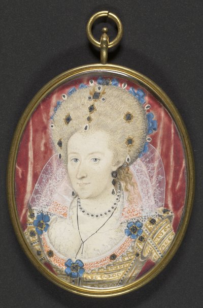 Anna van Denemarken door Nicholas (studio of) Hilliard