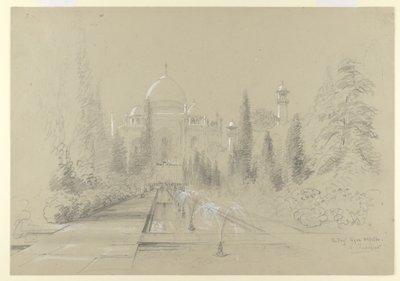 De Taj Mahal, Agra, 24 januari 1870 door Nicholas Chevalier