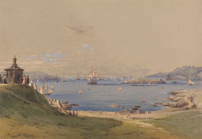 Plymouth Sound vanaf de Hoe door Nicholas Condy