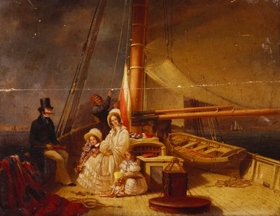 Het Jacht "The Guernsey" met haar Eigenaar en zijn Familie en Bemanning aan Boord door Nicholas Condy