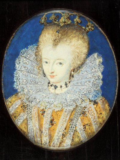 Een Dame traditioneel geïdentificeerd als Elizabeth I toen Prinses door Nicholas Hilliard