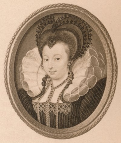 Catherine Knevett, gravin van Suffolk door Nicholas Hilliard