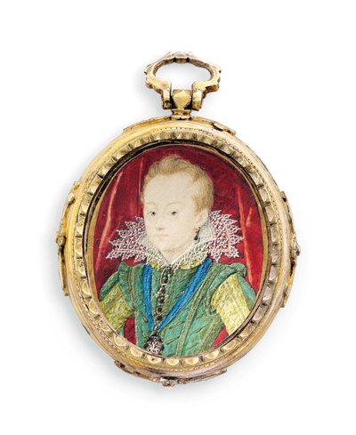 Koning Karel I als hertog van York, als jongen door Nicholas Hilliard