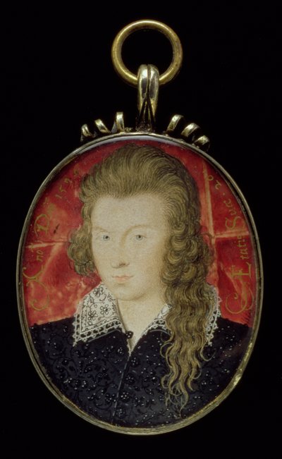 No.3856 Henry Wriothesley, 3e Graaf van Southampton (1573-1624), c.1594 door Nicholas Hilliard