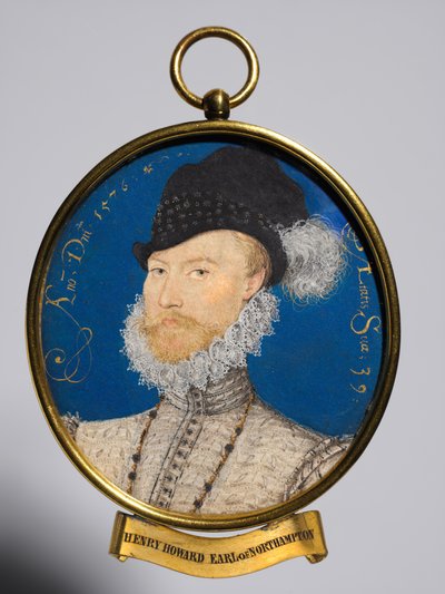 Portret van Charles Howard, 2e Baron Howard van Effingham door Nicholas Hilliard