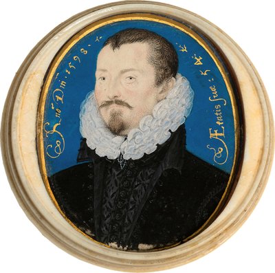 Portret van Sir Thomas Bodley 1545-1613, 1598 door Nicholas Hilliard