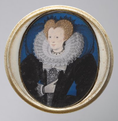 Portret van een vrouw, ca. 1590 door Nicholas Hilliard