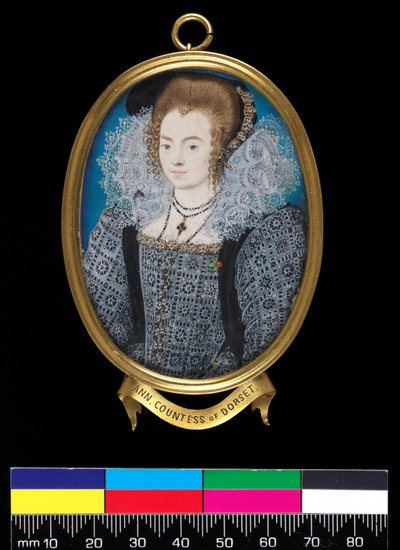 Onbekende dame (voorheen geïdentificeerd als gravin van Dorset), ca. 1595 door Nicholas Hilliard