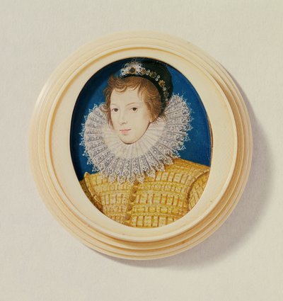 Jonge man in geel met hoed en veer, c.1585-90 door Nicholas Hilliard