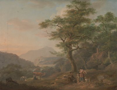 Een Landschap met Figuren door Nicholas Pocock