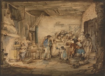 Interieur van een herberg door Nicholas Pocock