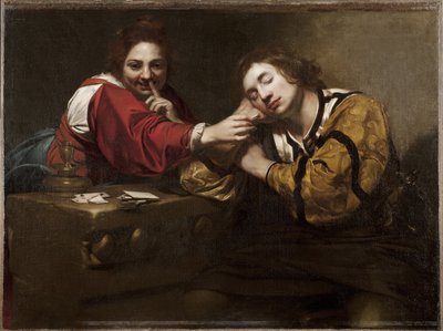 Waarzeggerij scène (slaper gewekt door een jonge vrouw) door Nicholas Renieri