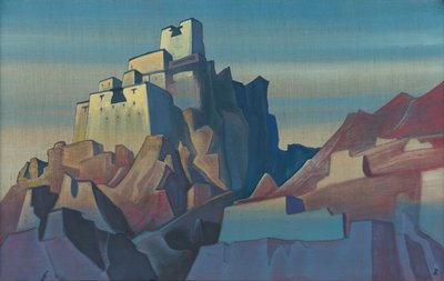 Kasteel in Ladakh, 1933 door Nicholas Roerich