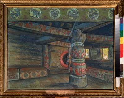 Decorontwerp voor de opera Prins Igor van Alexander Borodin door Nicholas Roerich
