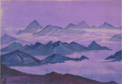 Himalaya, albumblad door Nicholas Roerich
