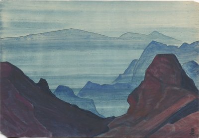 Himalaya, albumblad door Nicholas Roerich