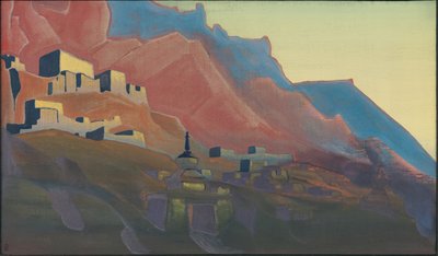 Ladakh, Zonsondergang, "Heilige Bergen" serie door Nicholas Roerich