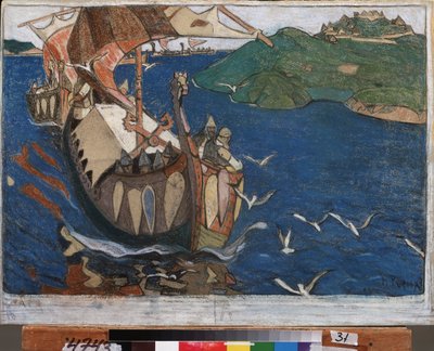 De bezoekers van overzee. De Varjagen (of Rus) in Rusland door Nicholas Roerich