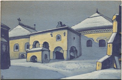 Oud Pskov door Nicholas Roerich
