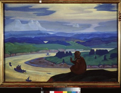 Procope de Grote bidt voor onbekende reizigers door Nicholas Roerich