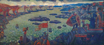 Klaar voor de campagne De Varangische Zee, 1910 door Nikolai Konstantinowitsch Roerich