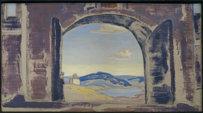 Studie voor een schilderij, ca. 1922 door Nicholas Roerich