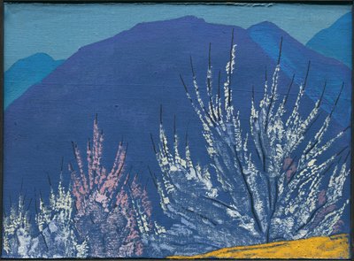 Studie voor het schilderij "Krishna" door Nicholas Roerich