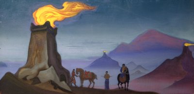 Vlammen van de overwinning, 1940 door Nicholas Roerich