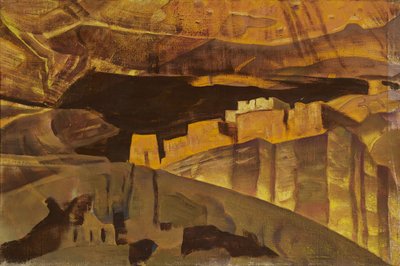 Witte Huis ruïnes in Canyon De Chelly door Nicholas Roerich