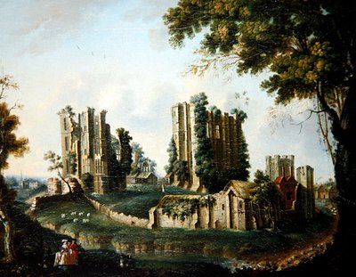 Een Uitgebreid Uitzicht op Kasteel Kenilworth door Nicholas Thomas (attr. to) Dall
