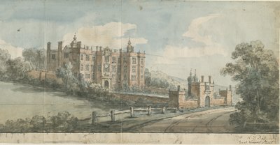 Beaudesert Hall en Park: aquarel schilderij, 1770 door Nicholas Thomas Dall