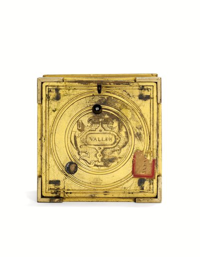 Elizabeth I gegraveerde horizontale tafelklok, ca. 1590-1600 door Nicholas Vallin