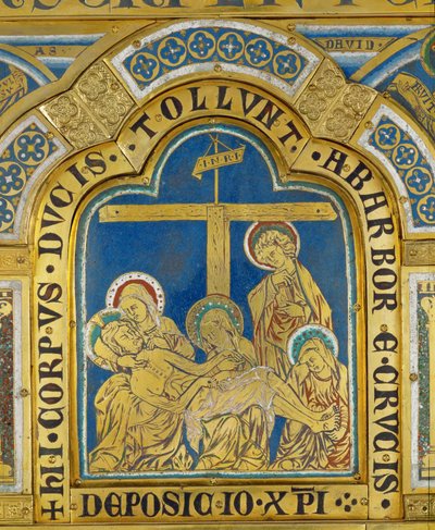 Afzetting, van het altaar van Verdun ... door Nicholas of Verdun