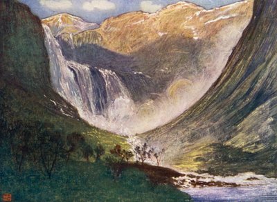 Noorwegen: Skjaeggedalsfos, Hardanger door Nico Jungman