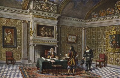 Interieur van het Rijnlandisch Huis, Leiden, Nederland door Nico Steffelaar
