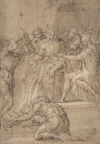 De Cumaeaanse Sibylle voor Tarquinius de Trotse, 16e eeuw door Nicolò dell