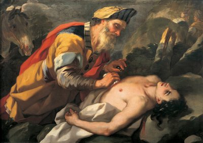 De Barmhartige Samaritaan, ca. 1705 door Nicola Malinconico