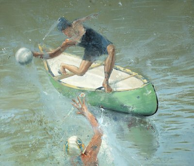 Ballerina op een boot, 2021 door Nicola Pucci