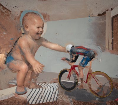 Kind fietser II, 2023 door Nicola Pucci