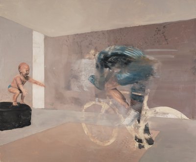 Kind met fietser door Nicola Pucci