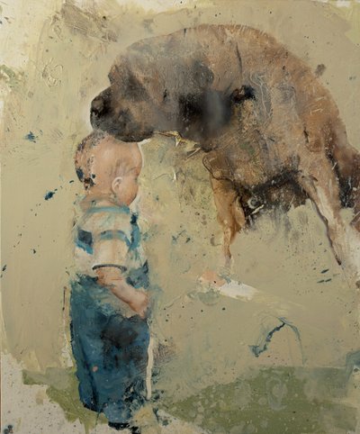 Kind met hond II, 2022 door Nicola Pucci