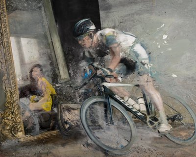 Fietser met spiegel door Nicola Pucci