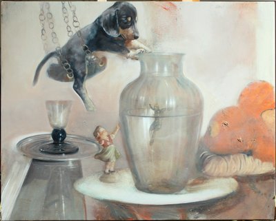 Hond met een vaas door Nicola Pucci