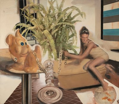 Meisje met een gele hond, 2011 door Nicola Pucci