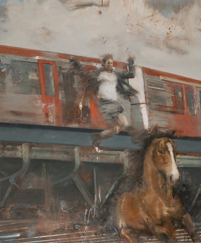 Sprong van de trein door Nicola Pucci