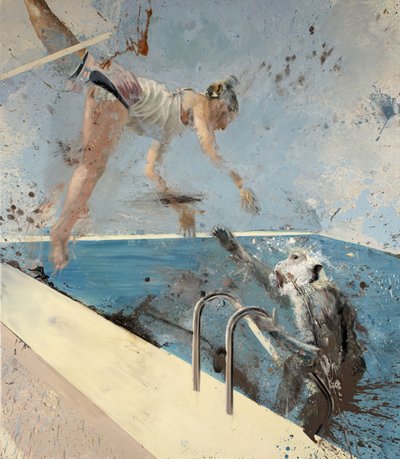 Aap met trapezeartiest door Nicola Pucci