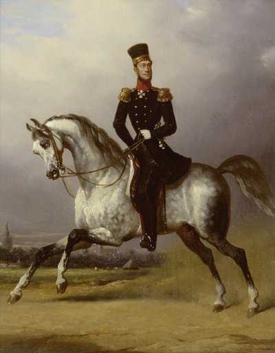 Ruiterportret van Willem II, Koning der Nederlanden door Nicolaas Pieneman (attributed to)